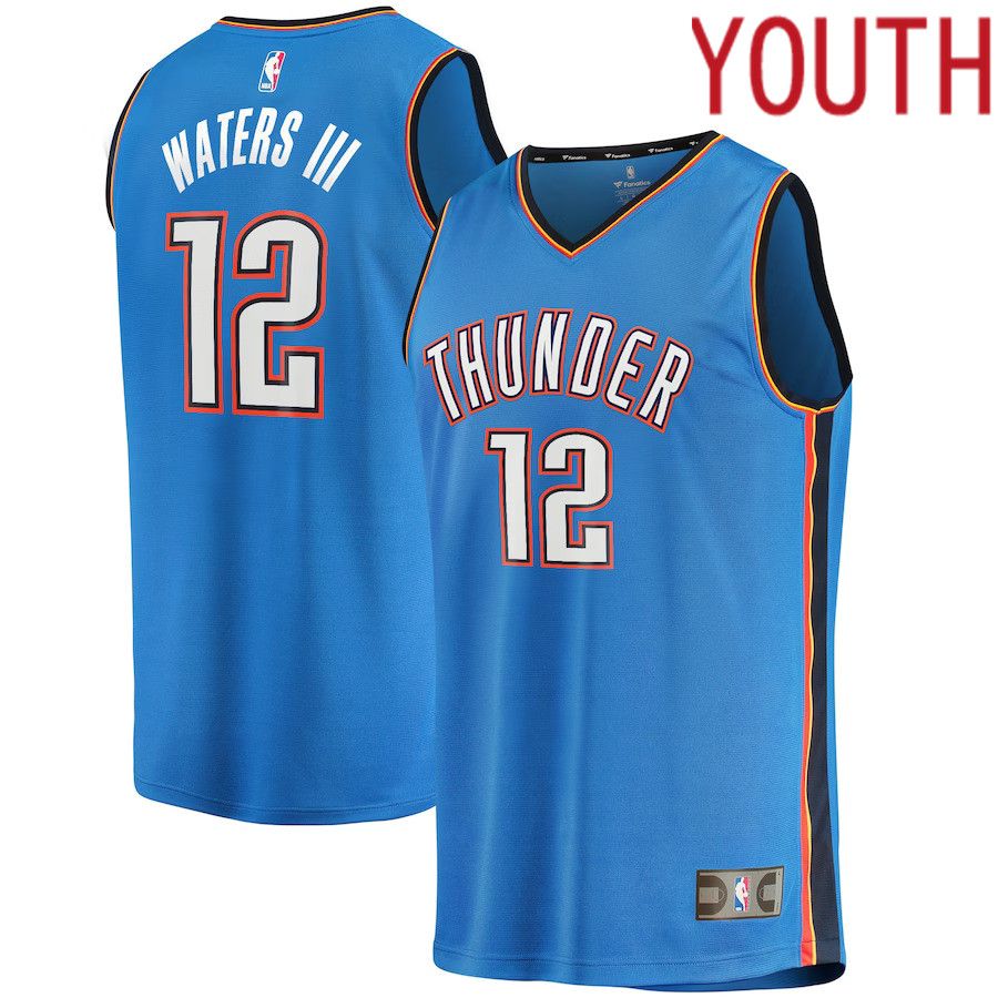 Youth Oklahoma City Thunder #12 Lindy Waters III Fanatics Branded Blue Fast Break Player NBA Jersey->customized nba jersey->Custom Jersey